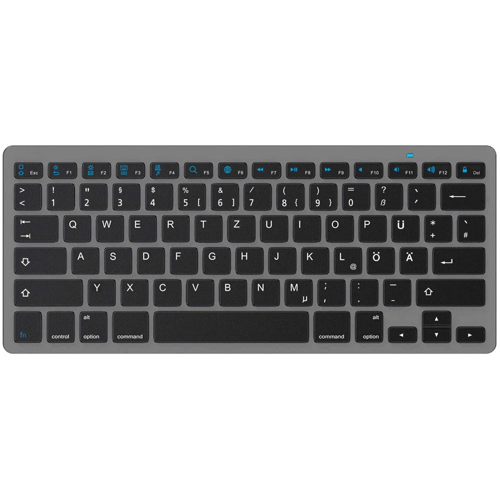German QWERTZ Layout Bluetooth Keyboard for iPad iPhone iOS Android Windows Portable Wireless Tablet and Mobile Phone Keyboard