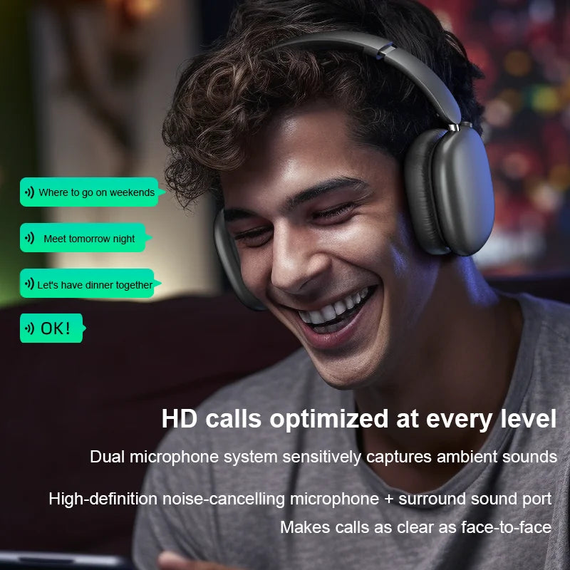 Newest Original ANC Max Bluetooth Headphone Wireless Max Headset Active Noise Cancelling Headset ENC Stereo Wireless Earphone