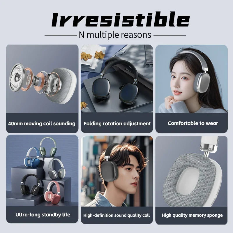 2025 NEW Air Max Bluetooth Headphones Earphone Wireless Headsets Stereo Surround Gaming Earbuds For Iphone Xiaomi Samsung Phone