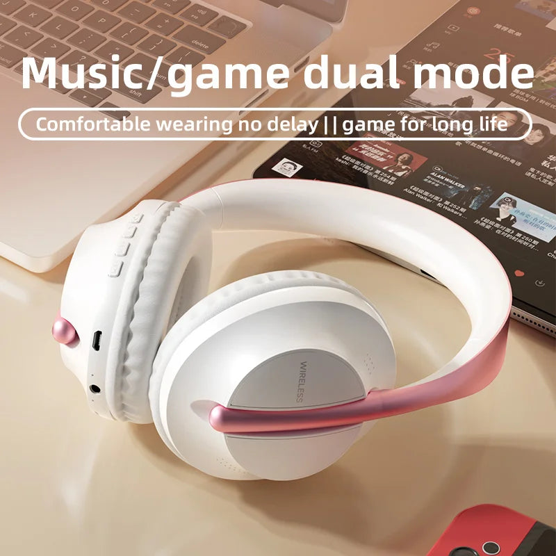 Wireless Over-ear Headphones Wireless Headphones With HD Stereo Sound Wireless Sport earphones battery capacity 1000mAH Gift